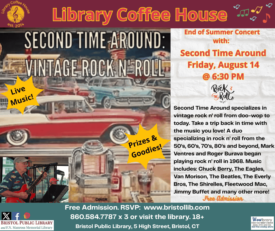 Library Summer Finale Concert with Second Time Around thumbnail