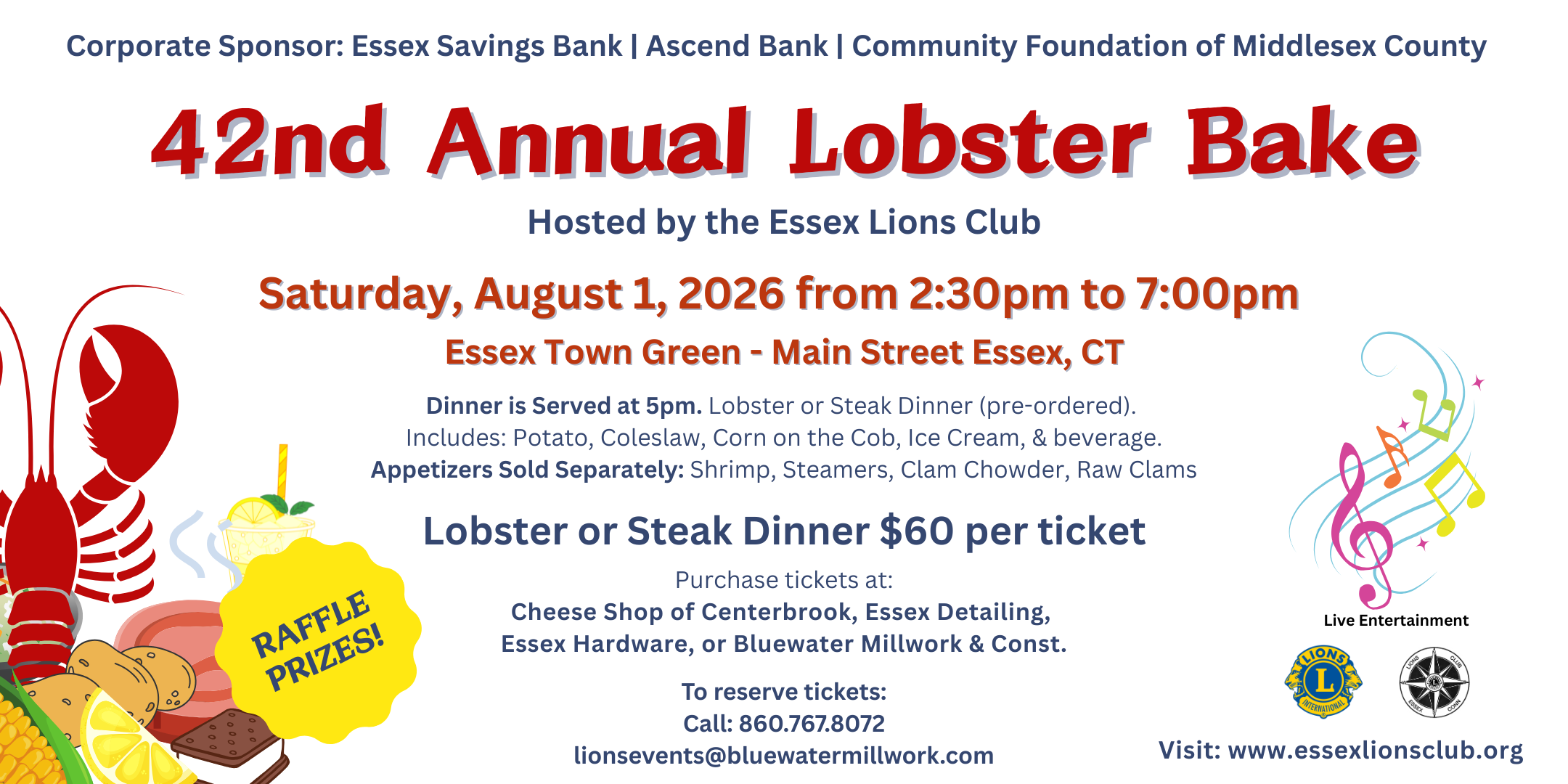 42nd Annual Lobster Bake – Town Green, Essex CT thumbnail