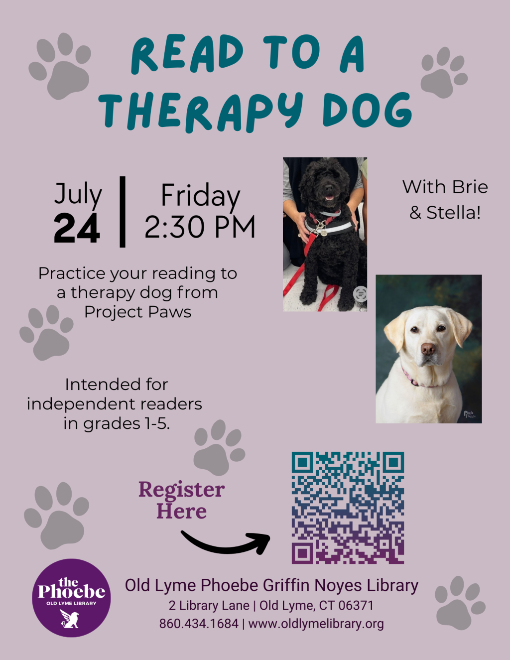 Read to a Therapy Dog! event photo