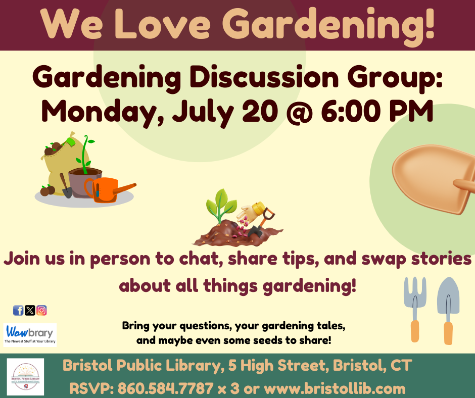 Gardening Discussion Group at Bristol Public Library event photo