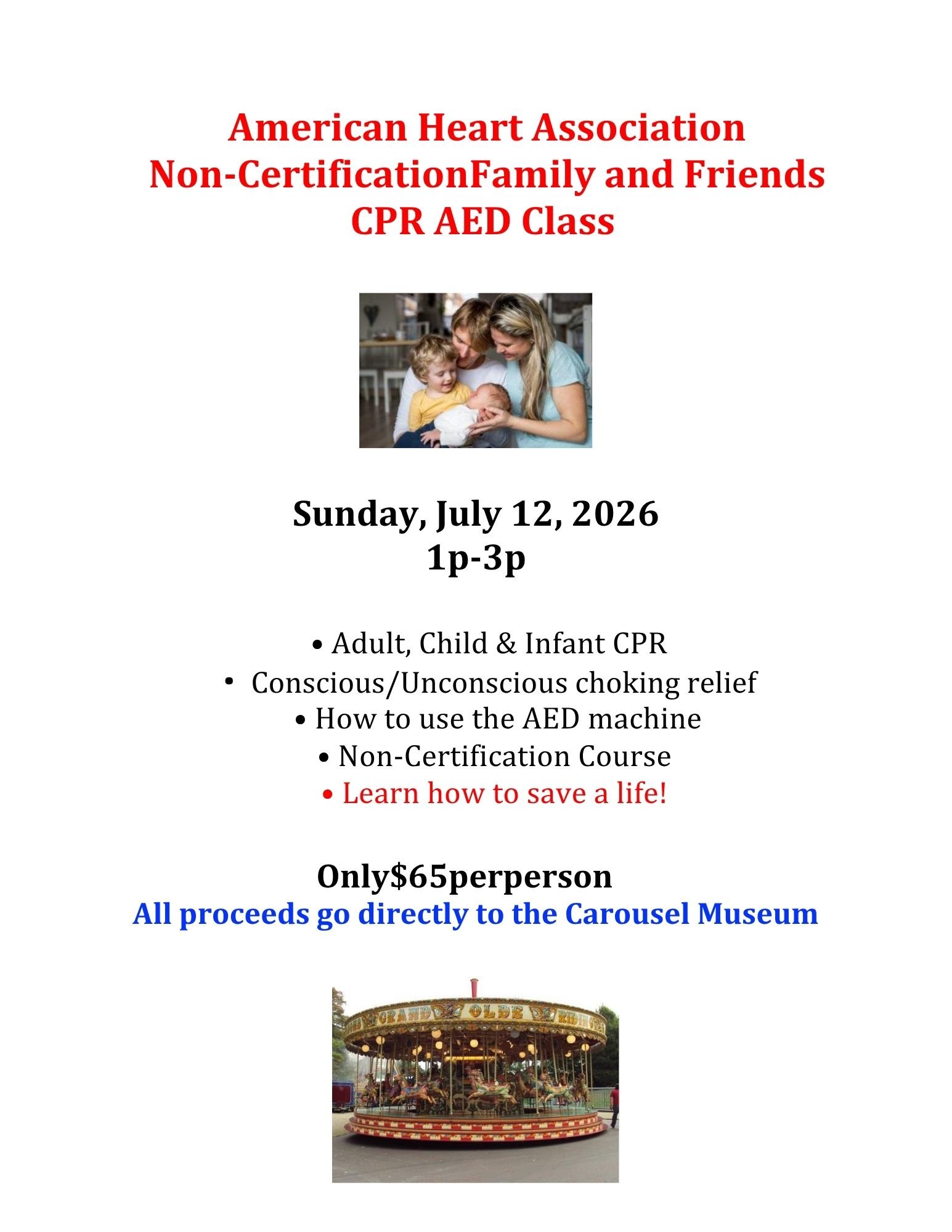 American Heart Association Family & Friends CPR AED Class event photo