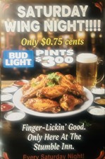 Saturday Wing Night!!! event photo