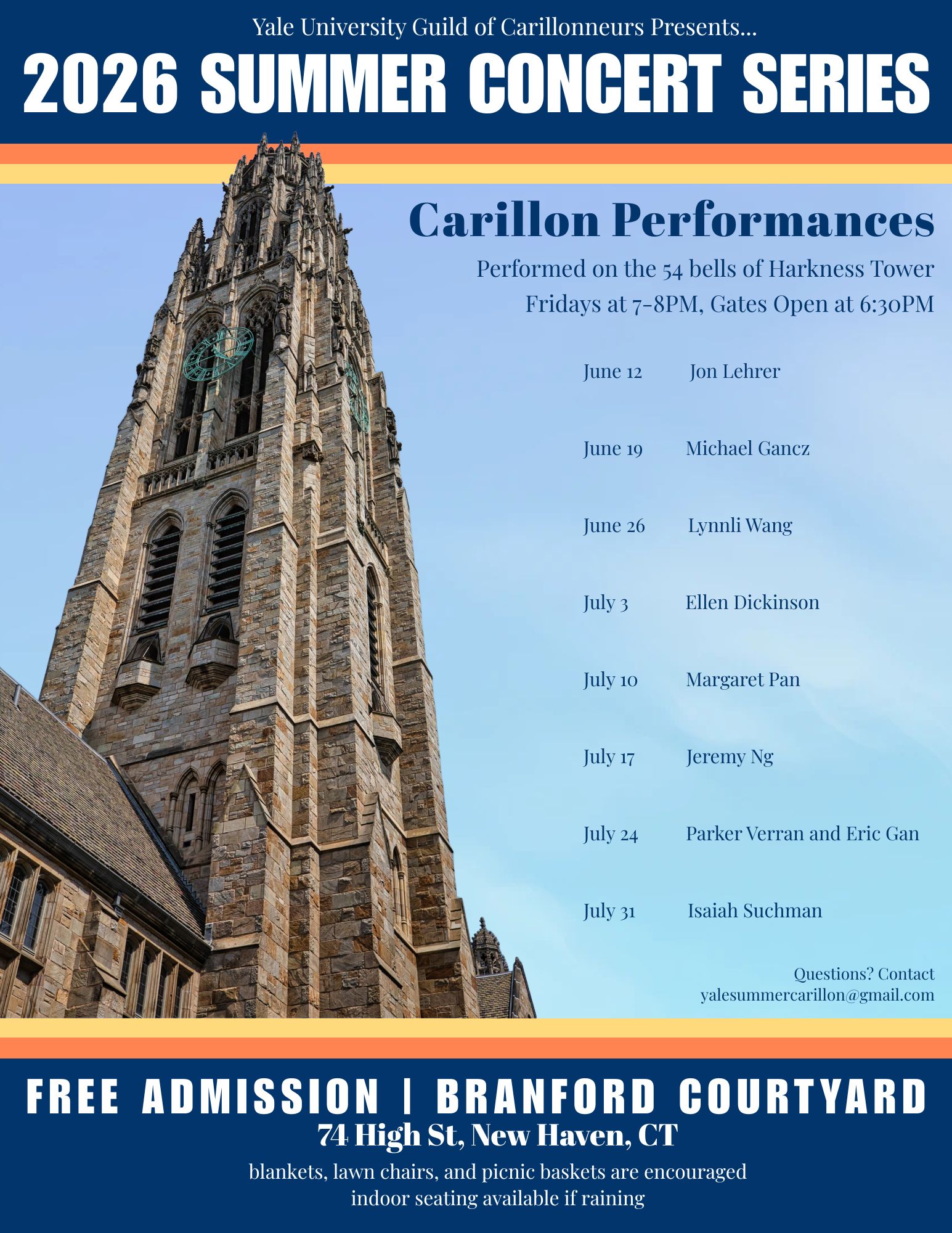 Yale Carillon 2026 Summer Concert Series thumbnail