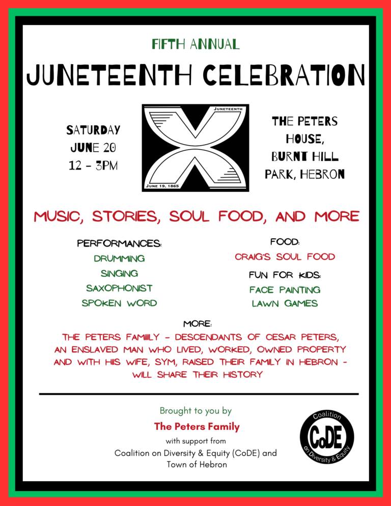 Juneteenth Celebration to be held June 20th in Hebron event photo