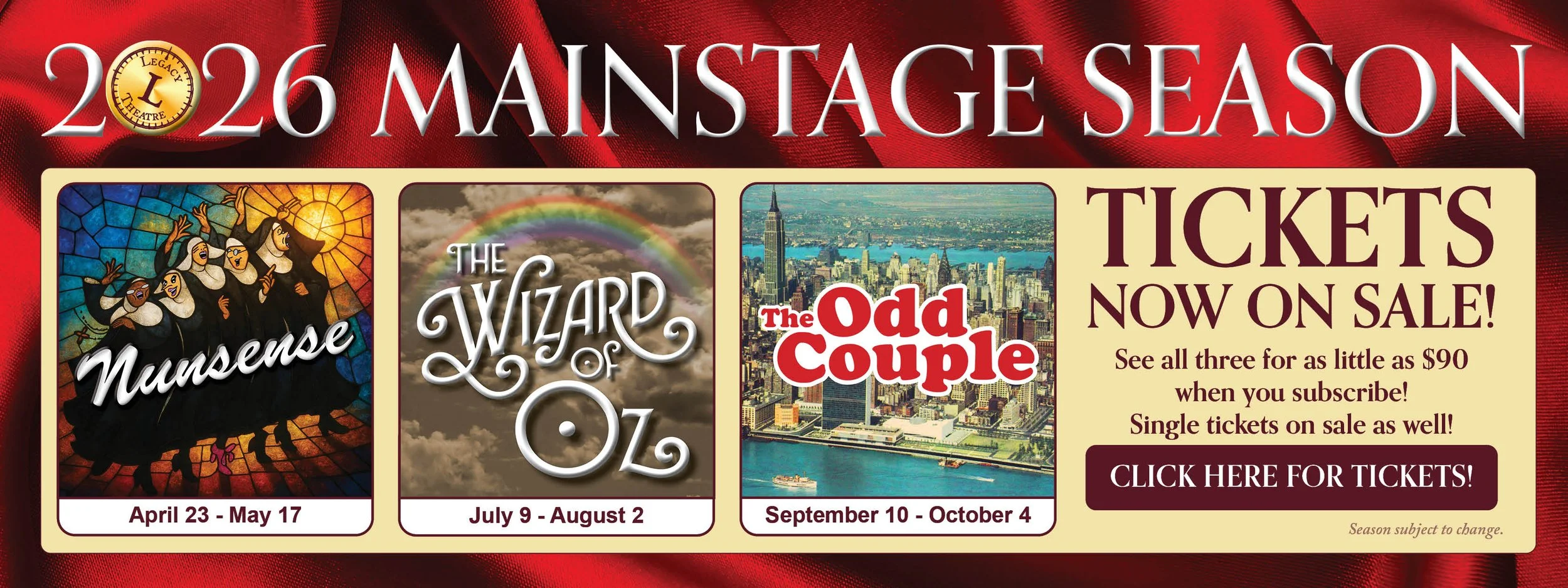 2026 Season at The Legacy Theatre thumbnail