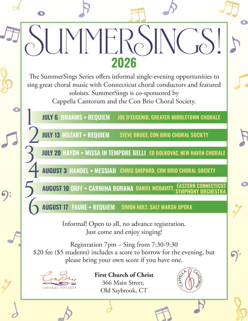 The 2026 SummerSing Series in Old Saybrook event photo