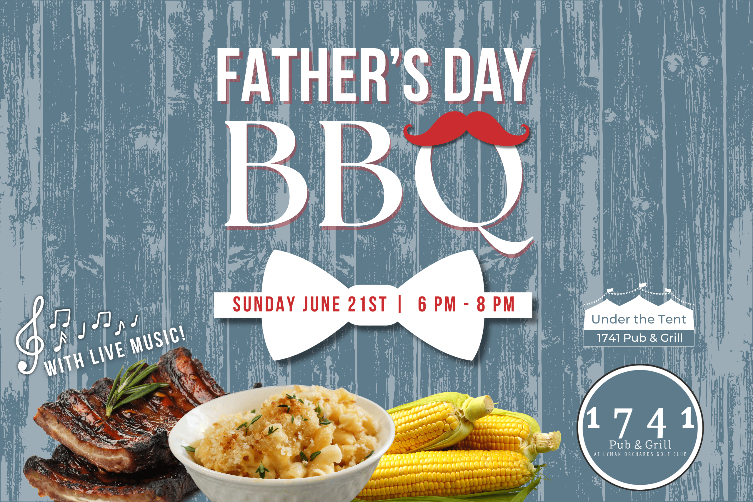 Father\'s Day BBQ with Live Music Under the Tent at 1741 Pub & Grill thumbnail