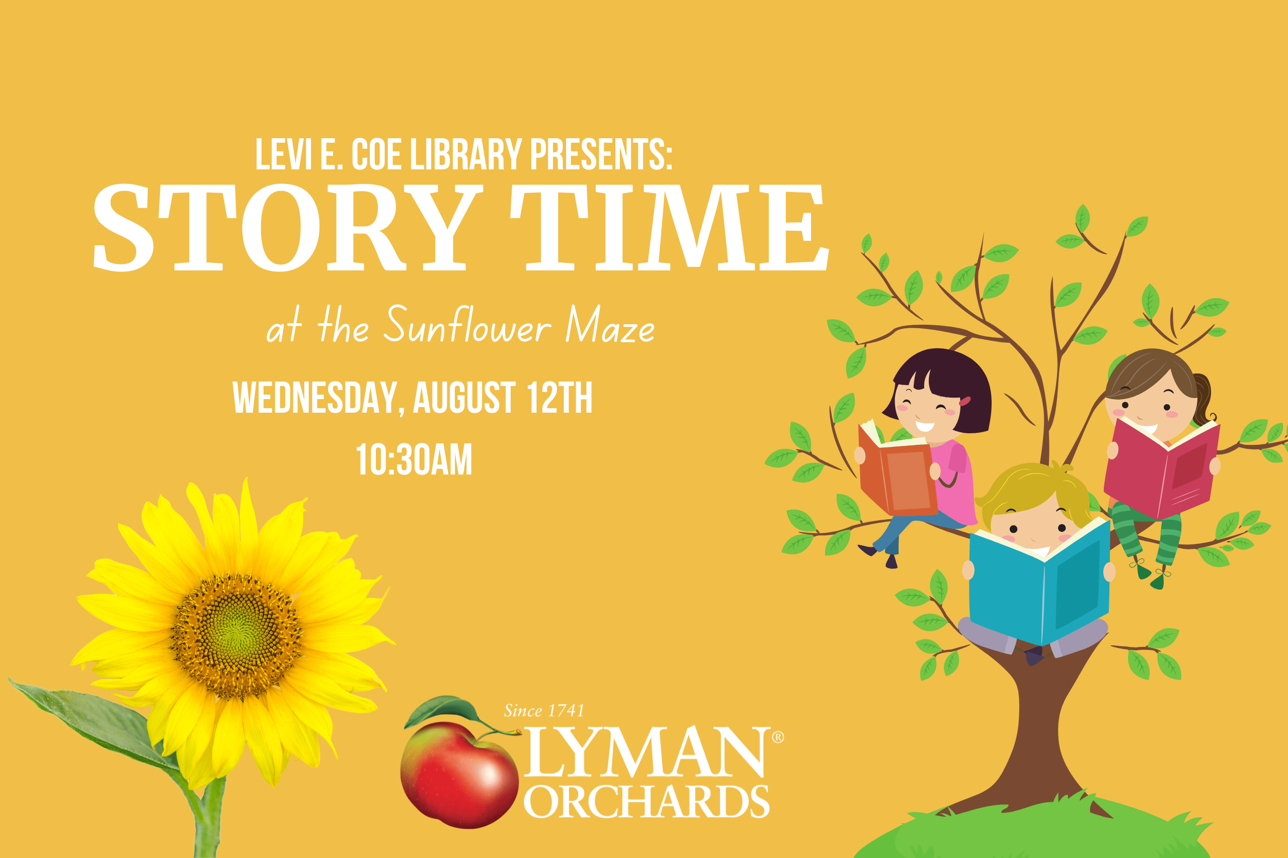 Story Time at the Sunflower Maze at Lyman Orchards event photo
