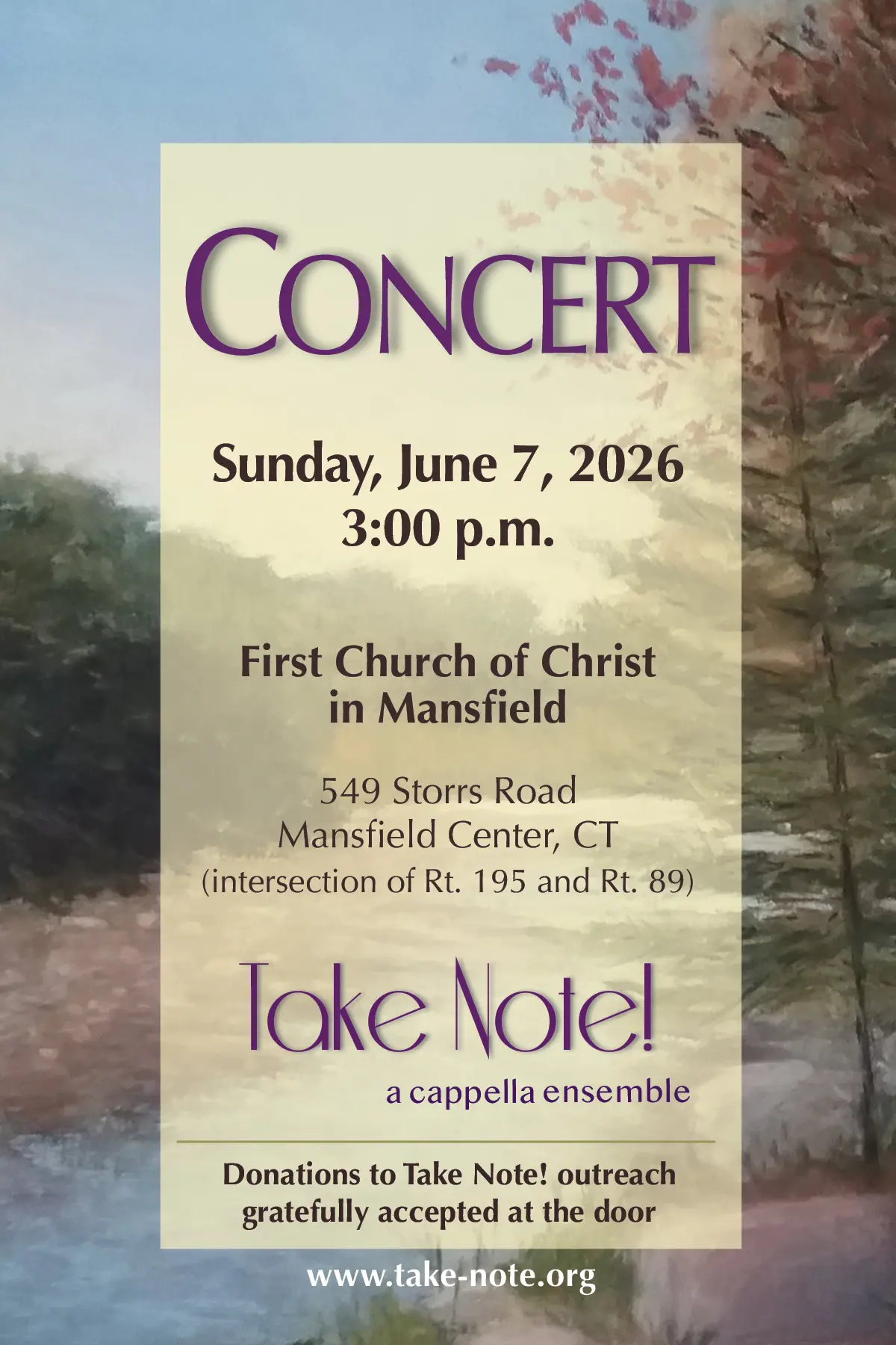 Take Note! Donor Appreciation Concert — Sunday, June 7th, 2026 - Sun 6/14 thumbnail