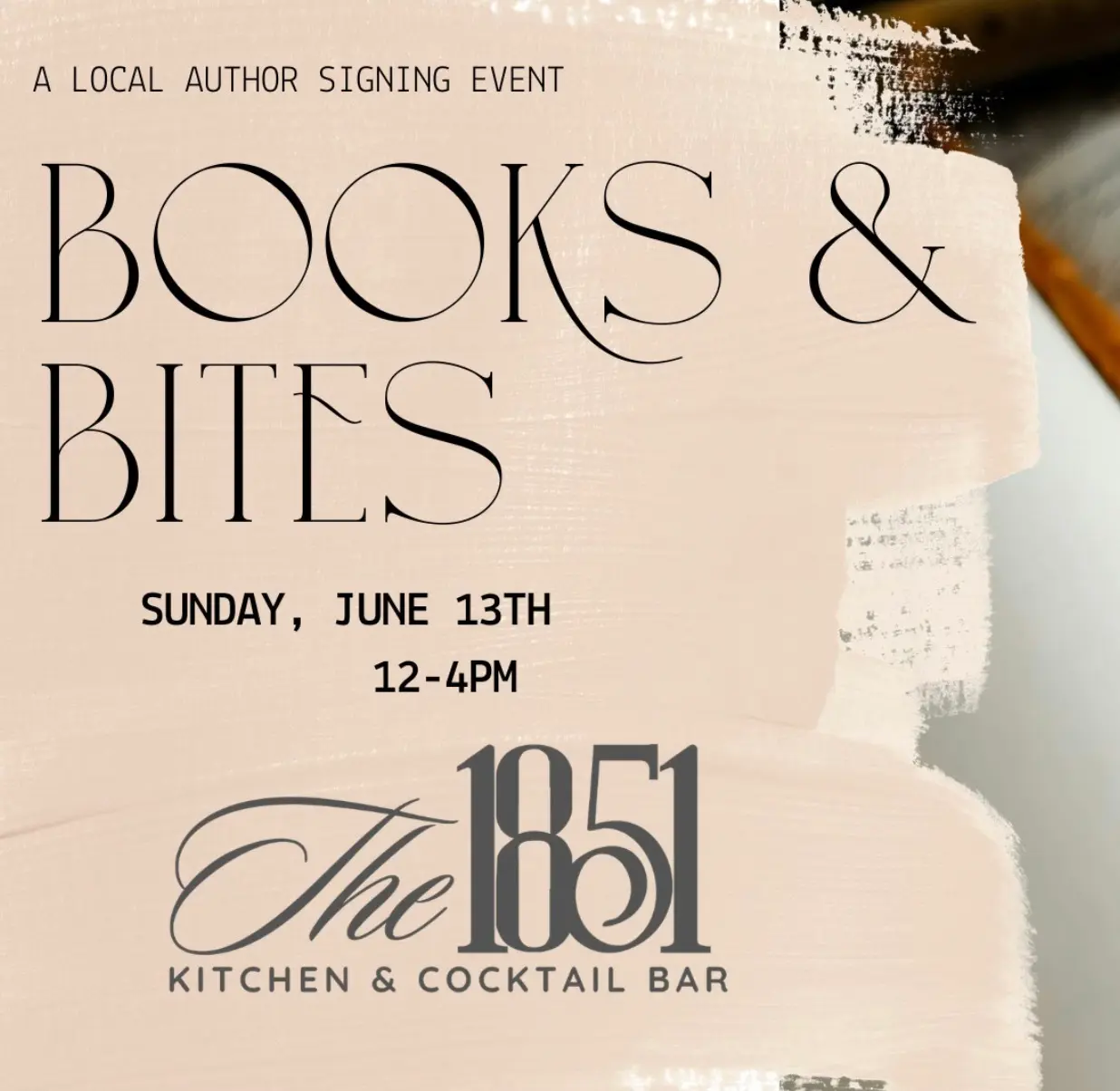 Books & Bites, a local author event event photo