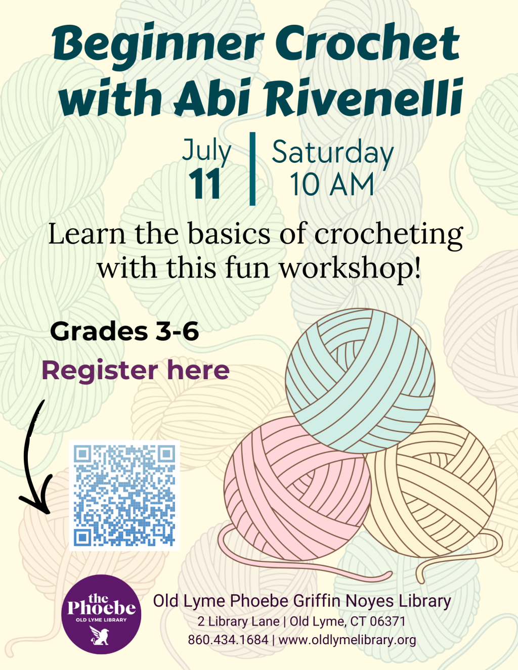 Beginner Crocheting with Abi Rivenelli event photo