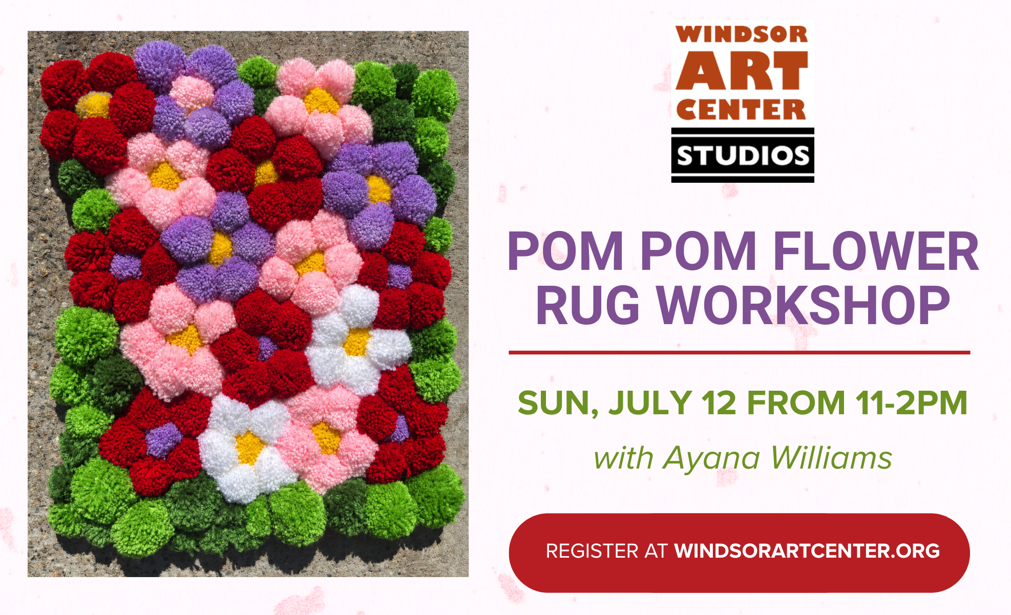 Pom Pom Flower Rug Workshop (1 day) thumbnail
