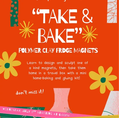 Take & Bake Polymer Clay Fridge Magnets event photo