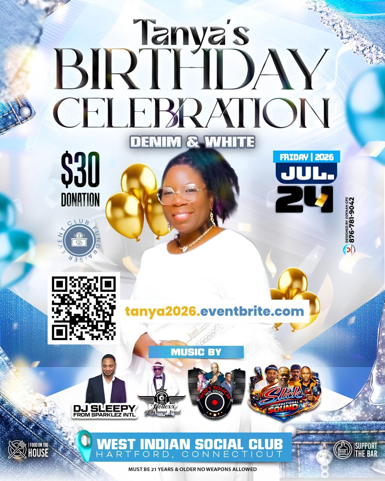 Tanya’s Birthday Celebration - Denim %26 White - Social Club Fundraiser Event thumbnail